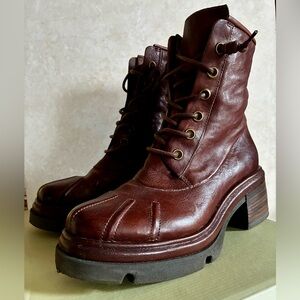 AS98 Duck Leather Lace-Up Boots